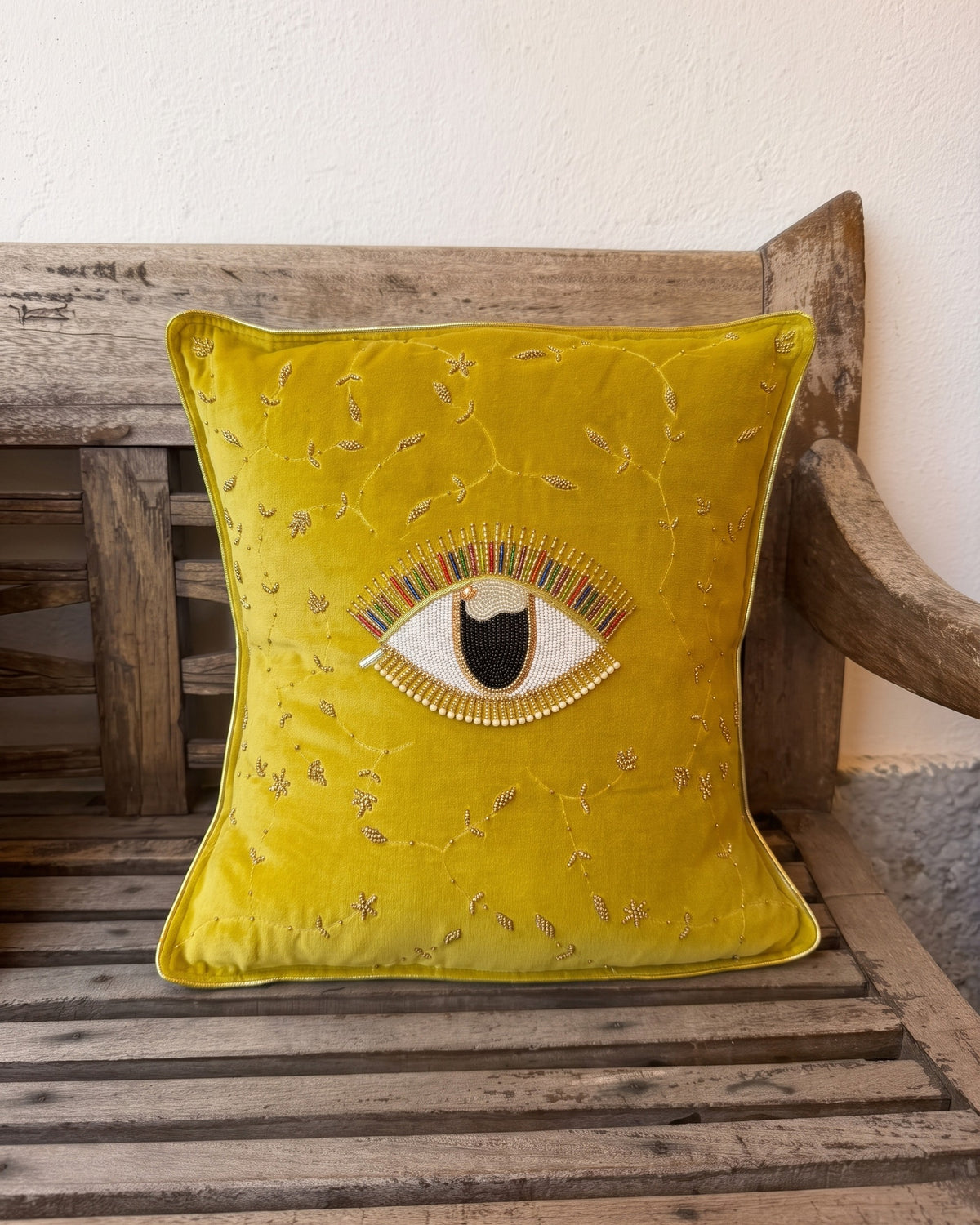 The Visionary Ra Lima on a wooden bench in Ibiza — La Fleury