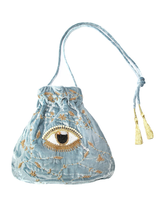 "Imagine Pouch" Dusty Blue — La Fleury