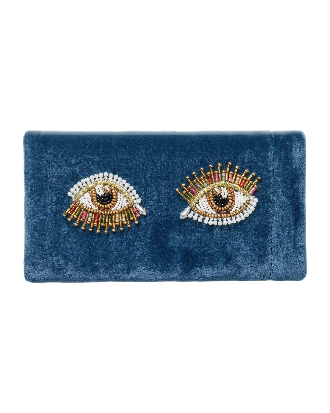 The Lunette Pouch in Petrol Blue — La Fleury
