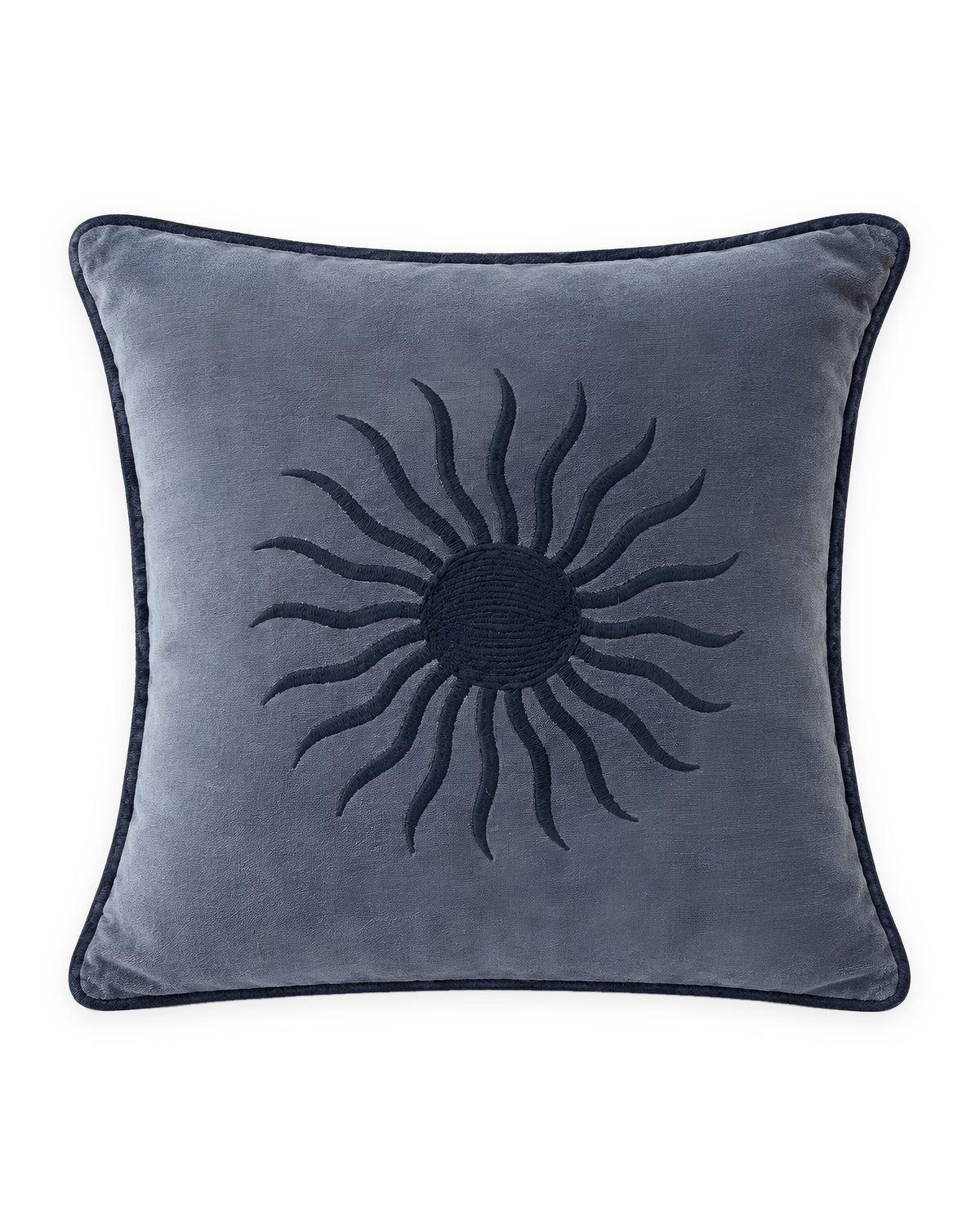 Soleil Cushion Blue and Navy — La Fleury