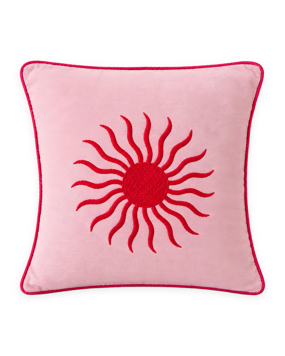 Soleil Cushion Pink and Red — La Fleury