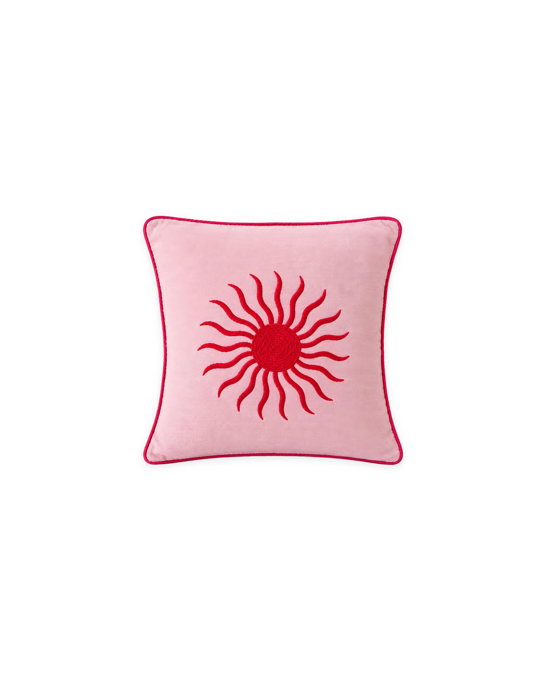 Soleil Cushion Pink and Red — La Fleury